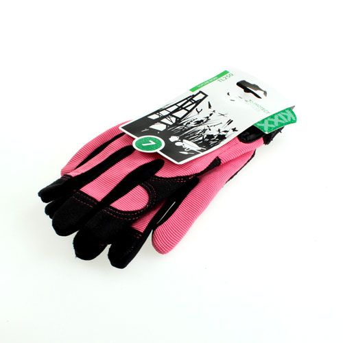Article Gants synthétiques Kixx taille 7 rose, noir