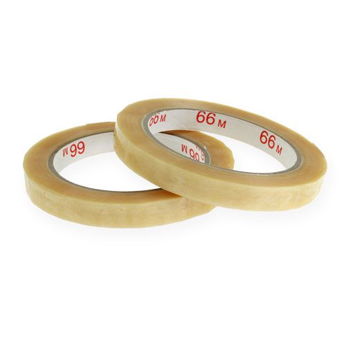 Floristik24 Ruban adhésif 12mm x 66m PVC neutre 12 pcs