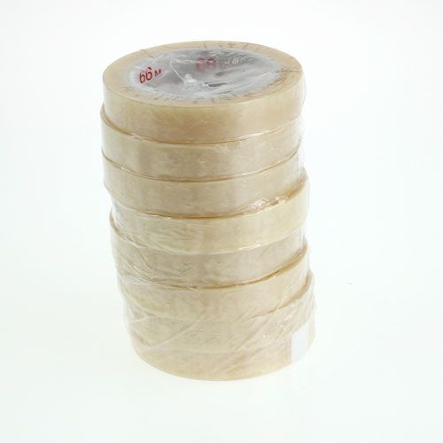 Floristik24 Ruban adhésif 12mm x 66m PVC neutre 12 pcs