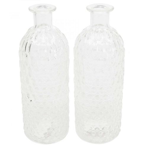 Article Petit vase en verre vase aspect nid d&#39;abeille vase décoratif verre H20cm 6pcs