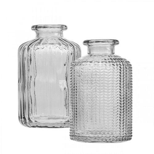 Floristik24 Petits vases vase en verre vases à fleurs verre Ø6cm H10cm 2pcs