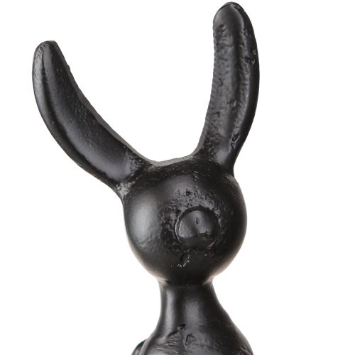 Article Petit tabouret bord lapin de Pâques métal noir 9×9×21cm
