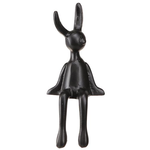 Article Petit tabouret bord lapin de Pâques métal noir 9×9×21cm