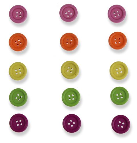 Floristik24 Boutons décoratifs colorés Ø2cm 75pcs