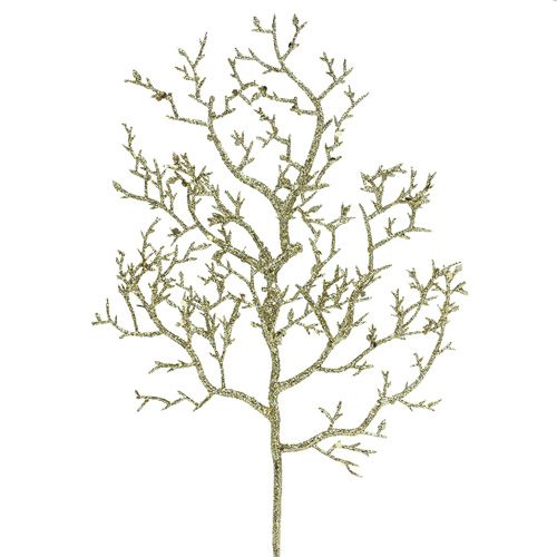 Article Branche de corail avec mica or clair 3pcs