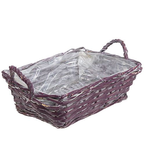 Floristik24 Panier carré 29cm x 23cm H10cm Violet