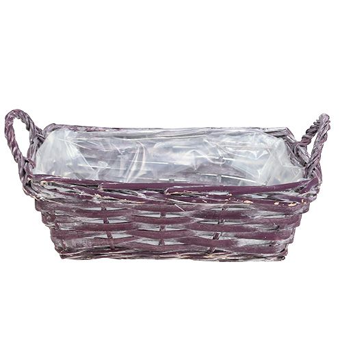Floristik24 Panier carré violet 25cm x 18cm H10cm