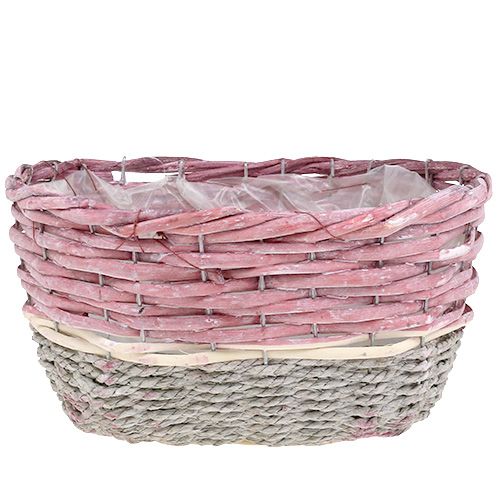 Floristik24 Panier rose ovale,  3 pièces, écru