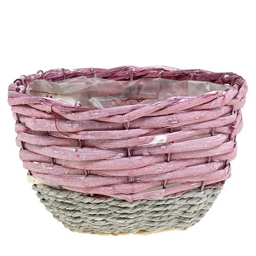 Article Panier rond set de 3 Ø14cm - 24cm rose, naturel