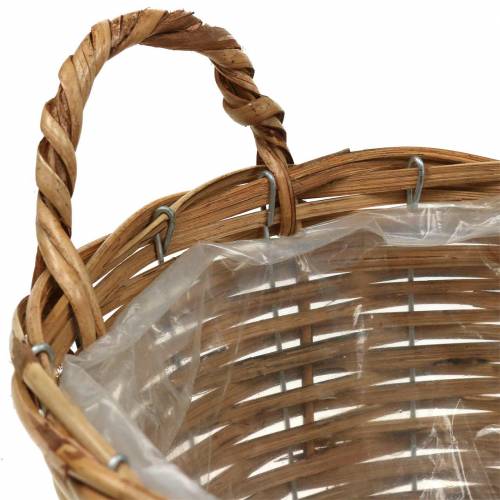 Floristik24 Panier panier osier avec anses Ø30cm hauteur 22cm pour plantation