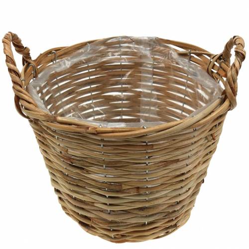 Floristik24 Panier panier osier avec anses Ø30cm hauteur 22cm pour plantation