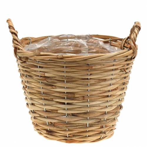 Floristik24 Panier panier osier avec anses Ø30cm hauteur 22cm pour plantation