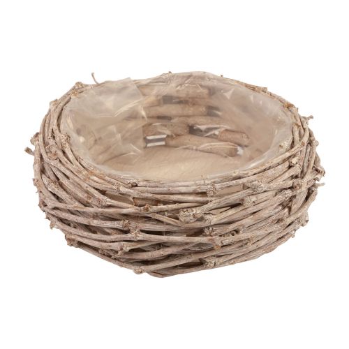 Panier à plantes en osier lavé blanc Ø20cm H10cm