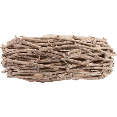 Floristik24 Panier à plantes en osier lavé blanc Ø25cm H11cm