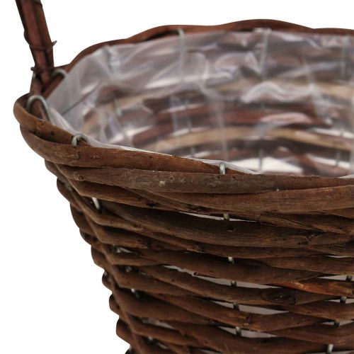 Corbeille tressée avec anse Corbeille à plantes corbeille décorative Ø20×H15cm