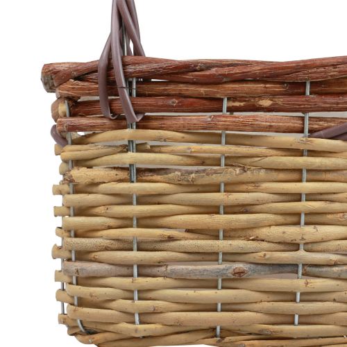 Article Panier avec poignées panier à plantes sac à main marron 27×15×15cm