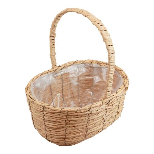 Floristik24 Panier avec poignée panier à plantes panier cadeau artificiel 31×23×36cm