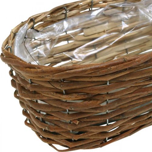 Floristik24 Corbeille fleurie, corbeille à planter, décoration fleurie naturel L31cm H11.5cm
