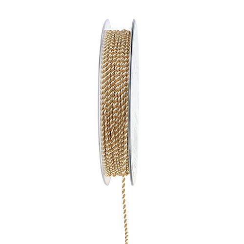 Floristik24 Cordon crème-caramel 1mm 25m