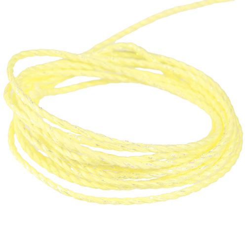 Article Cordon jaune avec cordon décoratif en mica irisé 15mm 50m