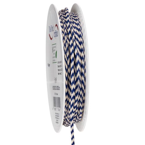 Ruban/cordon rayé pour cadeaux, idéal pour la décoration créative, 3 mm d'épaisseur, 20 m de long.