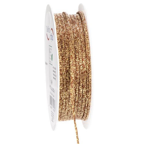 Cordon décoratif brillant en rouleau pour loisirs créatifs et décoration, 3 mm d'épaisseur, 20 m de long