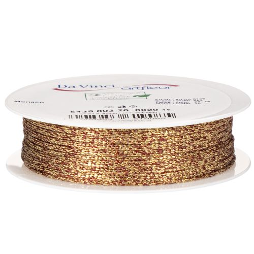 Cordon décoratif brillant en rouleau pour loisirs créatifs et décoration, 3 mm d'épaisseur, 20 m de long | Floristik24.be