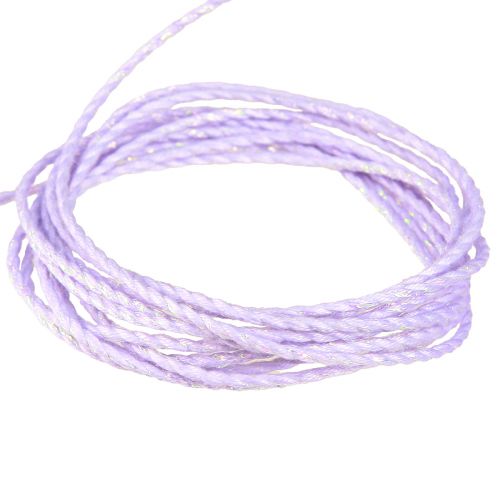 Article Cordon avec cordon décoratif violet mica irisé 15mm 50m