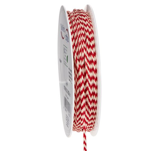 Cordon à motif zigzag en rouleau pour loisirs créatifs et emballage, diamètre 3 mm, longueur 20 m acheter | Floristik24.be