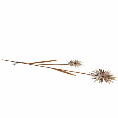 Floristik24 Bouchon de jardin bleuet patine métal blanc Ø10 / 15cm H66cm
