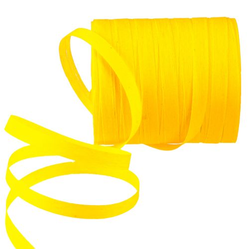 Article Ruban à friser ruban cadeau coton jaune 10mm 100