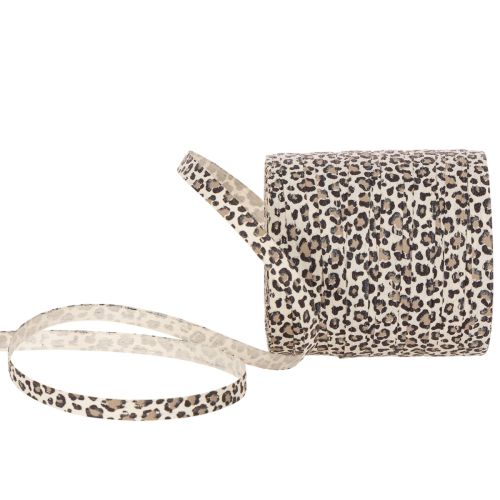 Ruban cadeau imprimé léopard pour décoration créative, ruban frisé 10 mm 100 m