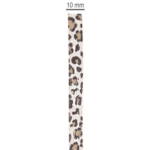 Ruban cadeau imprimé léopard pour décoration créative, ruban frisé 10 mm 100 m | Floristik24.be