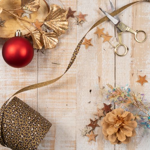 Ruban frisé, motif léopard, ruban cadeau pour emballage créatif, 10 mm, 100 m | Floristik24.be