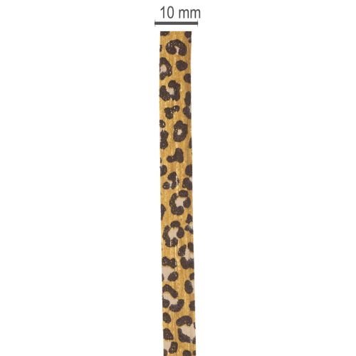 Ruban frisé, motif léopard, ruban cadeau pour emballage créatif, 10 mm, 100 m | Floristik24.be