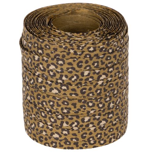 Ruban frisé, motif léopard,