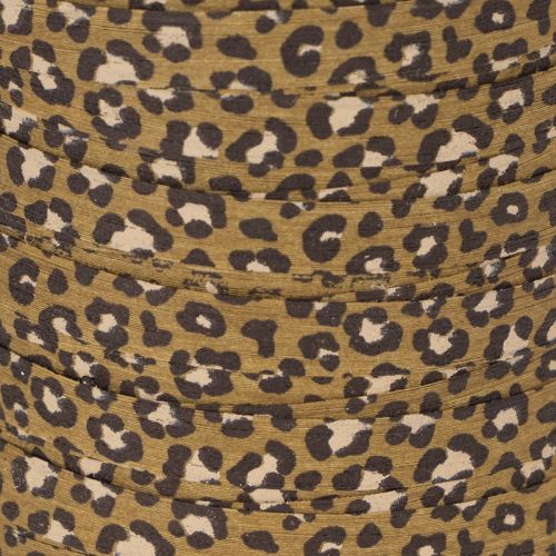 Ruban frisé, motif léopard,