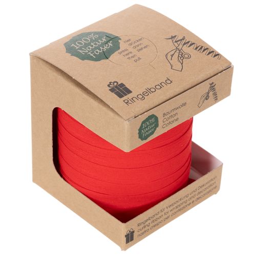 Ruban frisé rouge, emballage