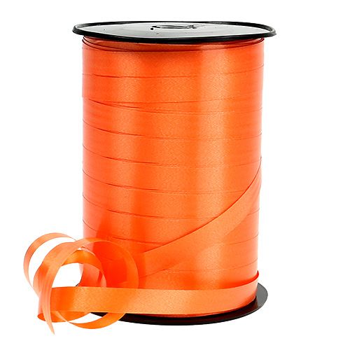 Floristik24 Ruban Volant Ringelband Orange 10mm 250m