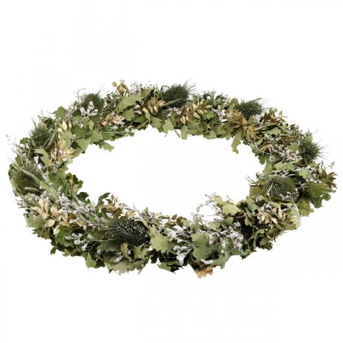 Article Couronne de Noël couronne sèche chêne carte chardon Ø45cm