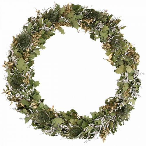 Article Couronne de Noël couronne sèche chêne carte chardon Ø45cm