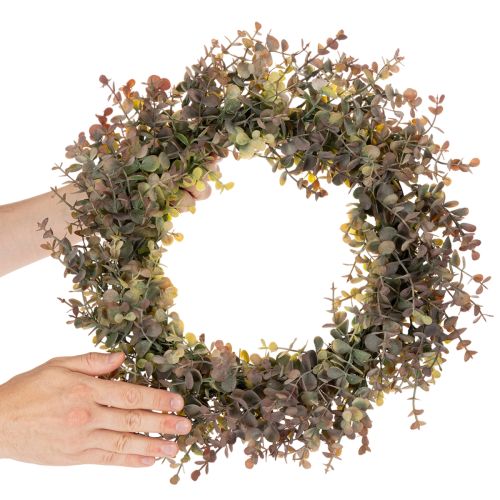 Couronne d'eucalyptus artificiel, décoration d'automne, ronde, 45 cm | Floristik24.be