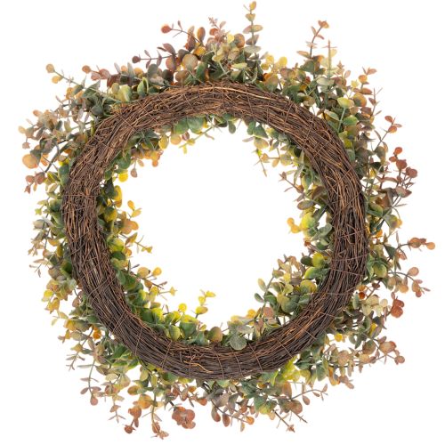 Couronne d'eucalyptus artificiel, décoration d'automne, ronde, 45 cm | Floristik24.be