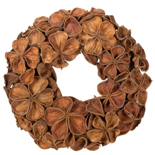 Couronne de lotus séché, couronne décorative de porte, 35 cm