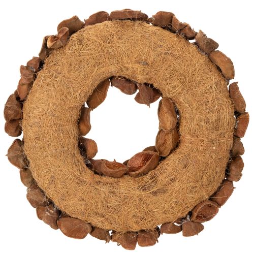 Couronne de lotus séché, couronne décorative de porte, 35 cm | Floristik24.be