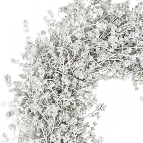 Article Couronne de Noël lin blanc couronne de fleurs séchées Ø34cm