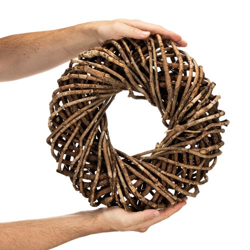 Couronne en brindilles naturelles, couronne ronde en rotin pour loisirs créatifs, 35 cm | Floristik24.be