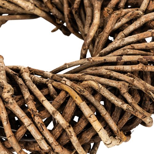 Couronne en brindilles naturelles, couronne ronde en rotin pour loisirs créatifs, 35 cm | Floristik24.be