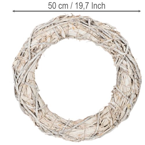 Couronne de brindilles rondes pour loisirs créatifs et décoration, couronne de porte 50 cm | Floristik24.be