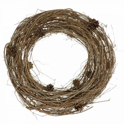 Floristik24 Couronne de brindilles orme couronne naturelle déco couronne nature Ø45cm